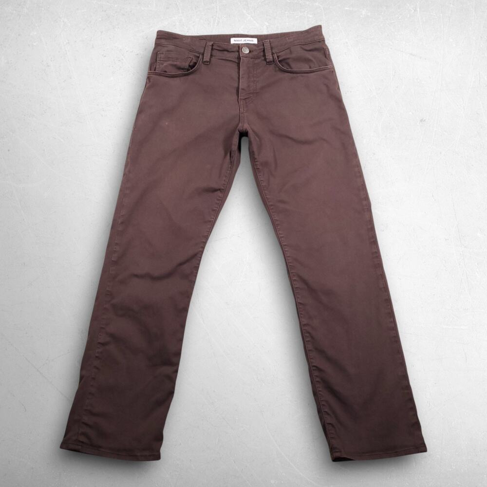 Mavi Matt Relaxed‎ Straight Leg Jeans Men 32x30 Brown Stretch Classic Casual